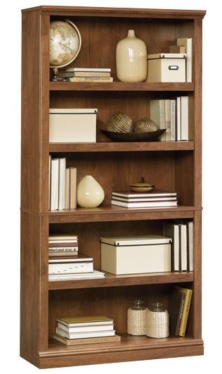 5-Shelf Bookcase with Elegant Slide-On Molding