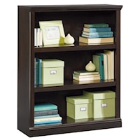 3-Shelf Bookcase with Elegant Slide-On Molding