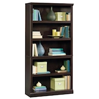 5-Shelf Bookcase with Elegant Slide-On Molding