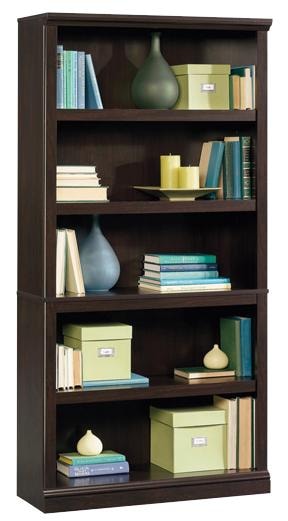5-Shelf Bookcase with Elegant Slide-On Molding