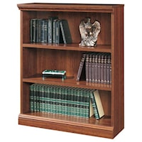 3-Shelf Bookcase with 2 Adjustable Shelves