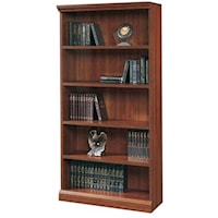 Library-Style Bookcase with 3 Adjustable Shelves