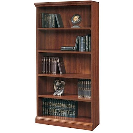 Library-Style Bookcase with 3 Adjustable Shelves