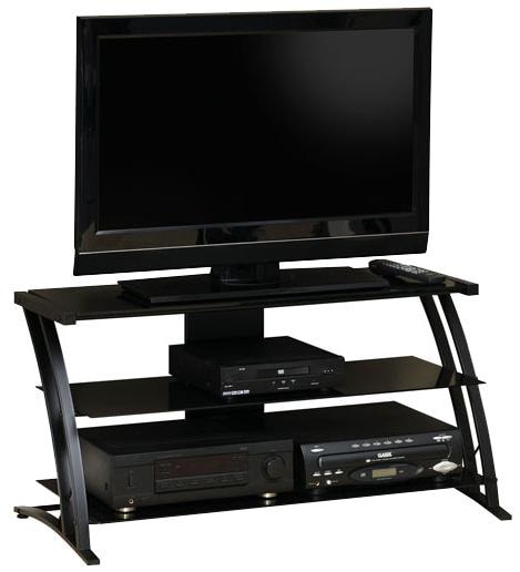 42" Contemporary Panel TV Stand with 2 Shelves