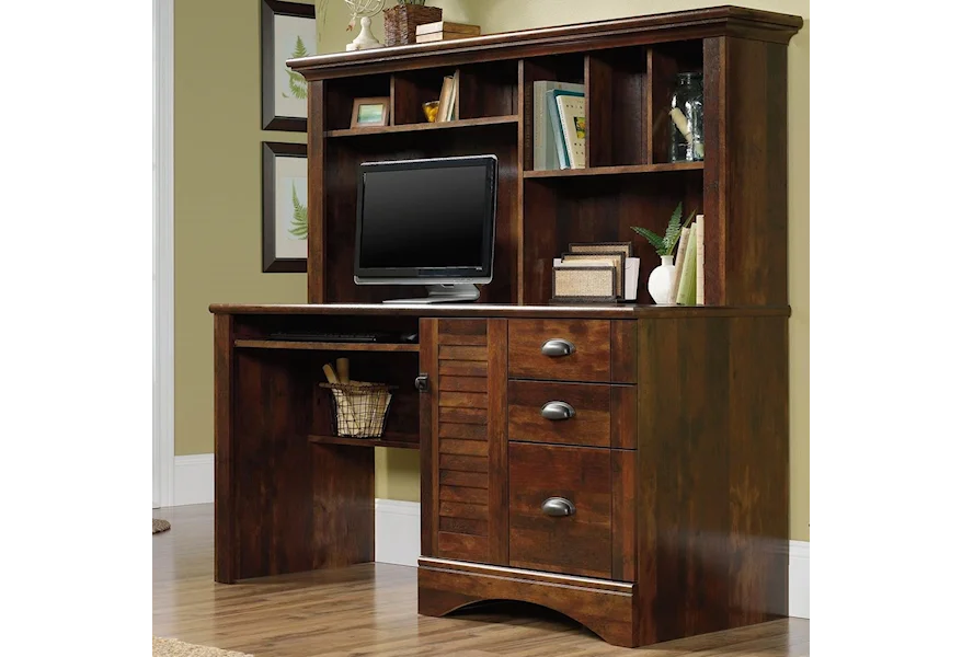 Harbor View Desk and Hutch by Sauder at Darvin Furniture