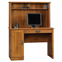 Single Pedestal Computer Desk With Hutch