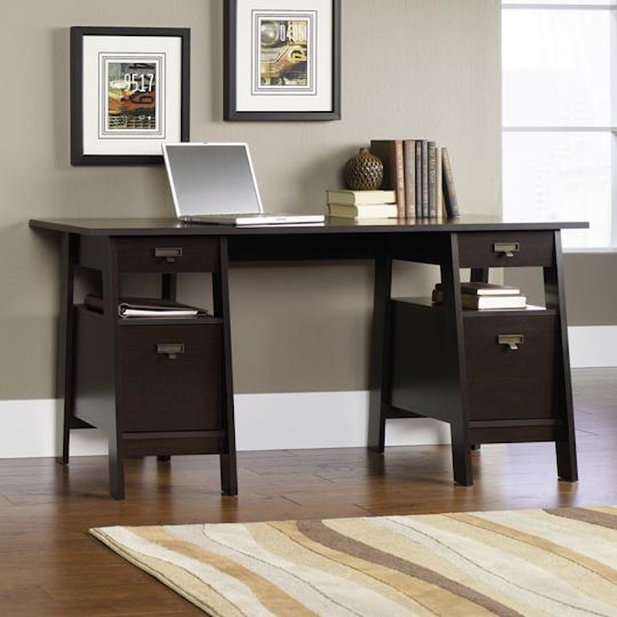 Sauder Home Office Executive Trestle Desk