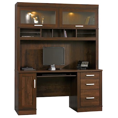 Contemporary Computer Desk with Hutch