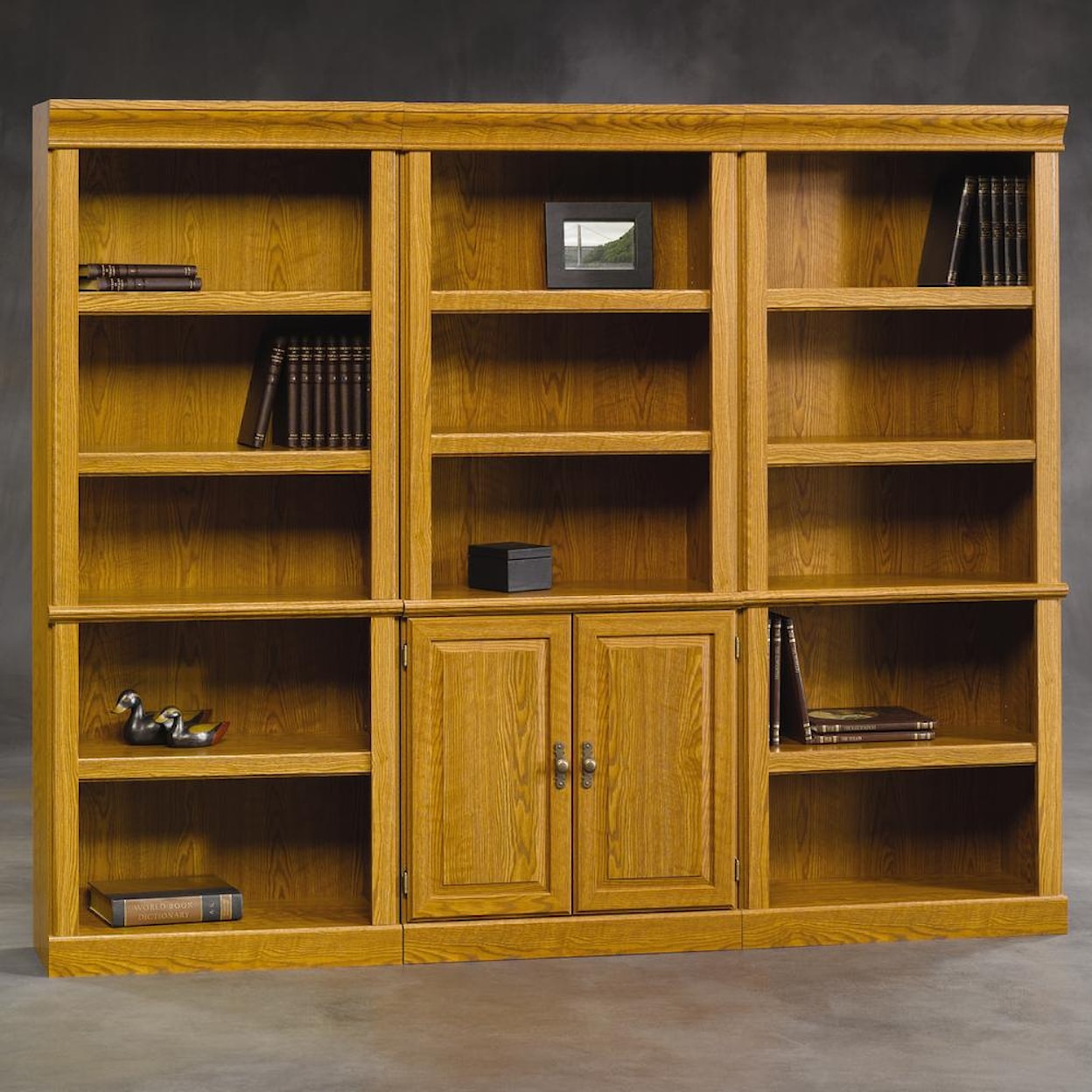 Sauder Orchard Hills 3 Pc. Library Bookcase Wall