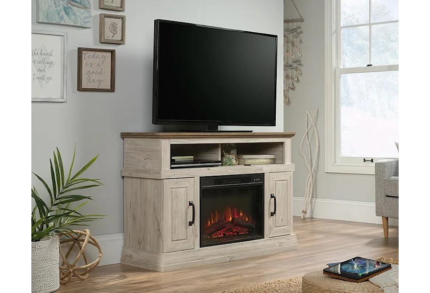Sauder Select Entertainment Fireplace Credenza by Sauder at Schewels Home