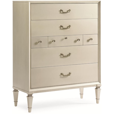 "Pearly White" Drawer Chest