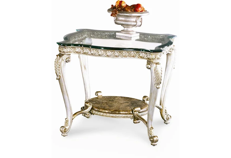 Regency Silver Palace End Table by Caracole at Malouf Furniture Co.