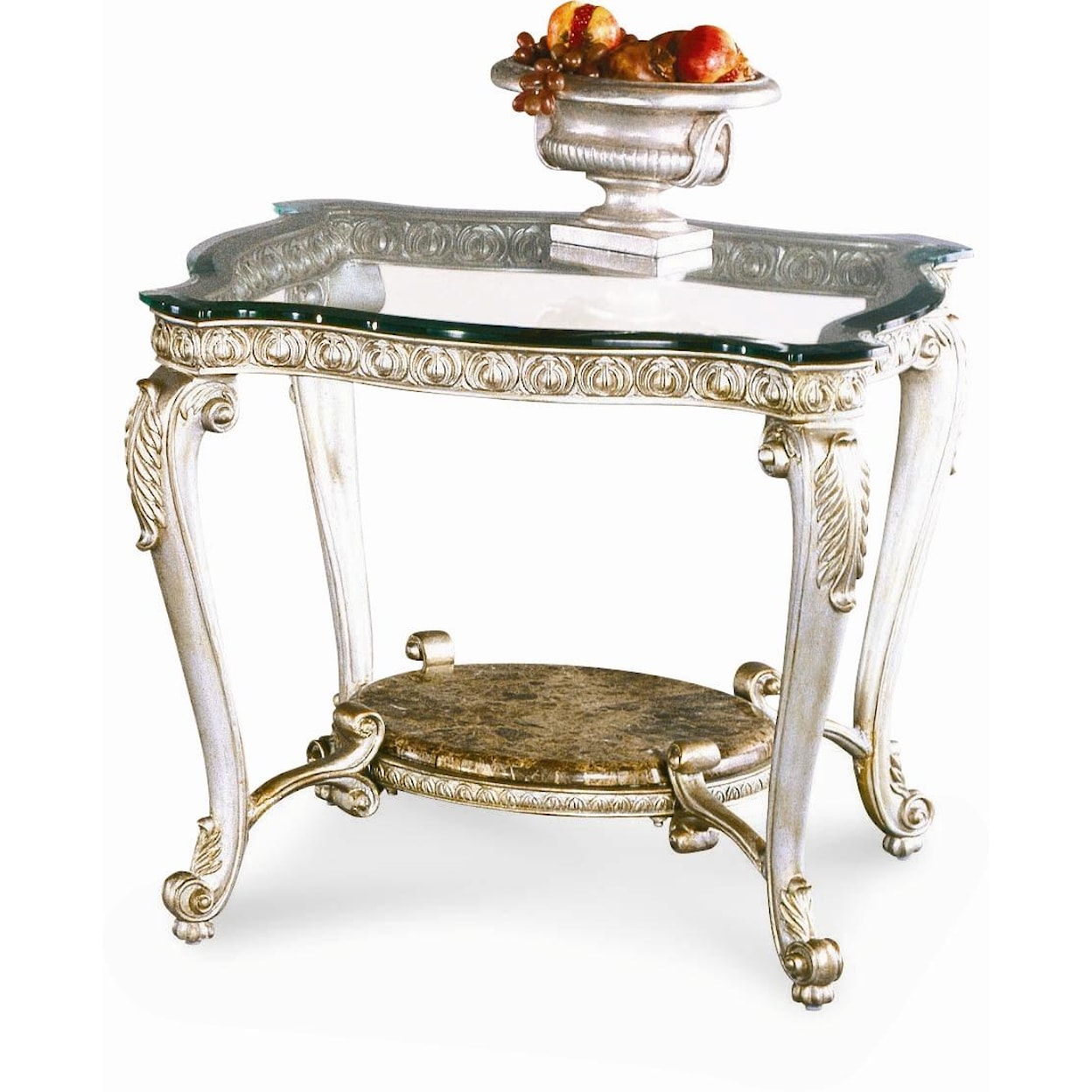 Caracole Regency Silver Palace End Table
