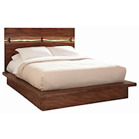 Rustic California King Platform Bed with Live Edge Look