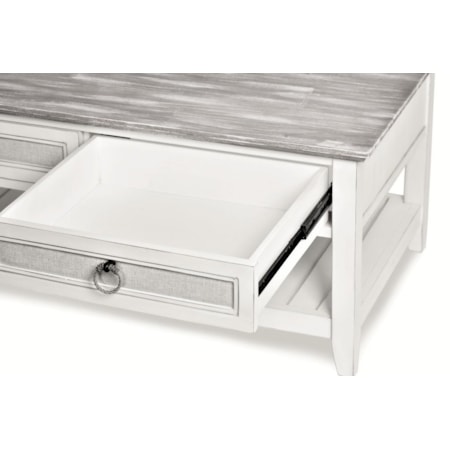 Captiva Island Grey Wash Coffee Table