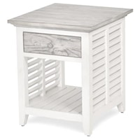 Two-Tone End Table with One Drawer and One Shelf