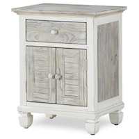 Two-Tone Nightstand with 1 Drawer and 2 Doors