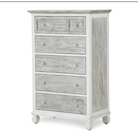 Two-Tone Drawer Chest with 5 Drawers