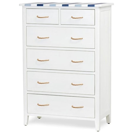 Tricolor 6-Drawer Chest
