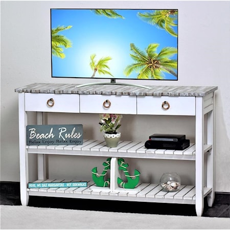 Picket Fence Entertainment Center – Grey