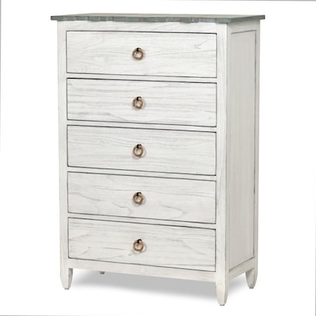 Drawer Chest | Picket Fence,DisBlue/White
