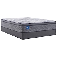 Queen 14" Plush Euro Pillowtop Mattress and Low Profile Foundation