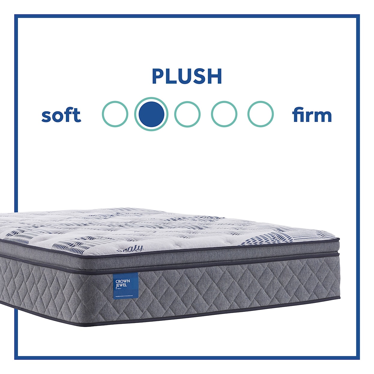 Sealy B3 Plush Pillow Top CJ Twin 14" Plush Pillow Top Mattress Set