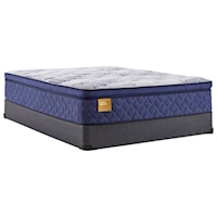 Split Cal King 14" Plush Pillow Top Mattress and Low Profile Base 5" Height