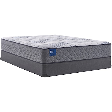 Queen 12 1/2" Plush Tight Top Mattress and Low Profile Base 5" Height