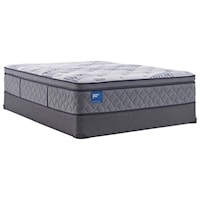 Queen 14" Plush Pillow Top Encased Coil Mattress and 5" Low Profile Foundation