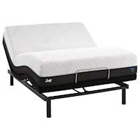 King 12" Plush Gel Memory Foam Mattress and 2pc Horizontal King Ergomotion Inhance Power Base