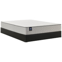 Cal King 10 1/2" Plush Innerspring Mattress and Low Profile Base 5" Height