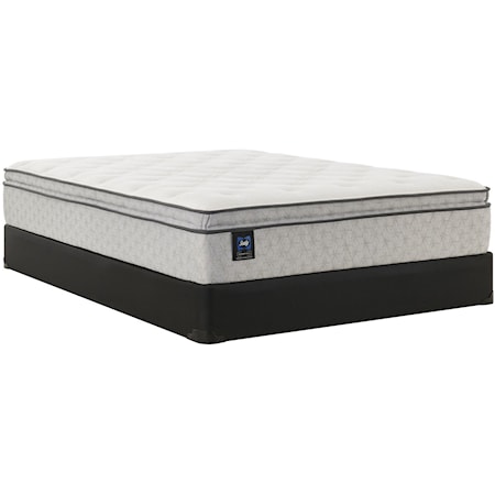 King 13" Soft Euro Pillow Top Mattress and Low Profile Base 5" Height