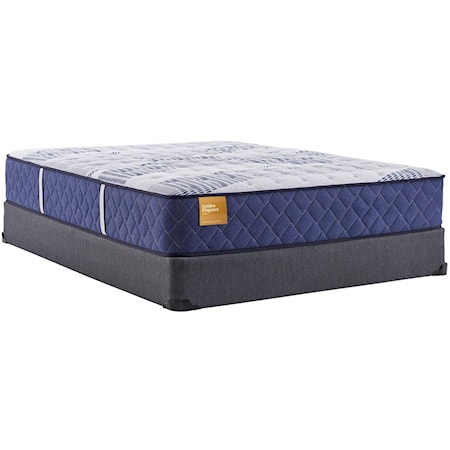 Split Cal King 12 1/2" Cushion Firm Encased Coil Mattress and 9" High Profile Foundation