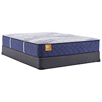 Split Cal King 12 1/2" Cushion Firm Encased Coil Mattress and 9" High Profile Foundation