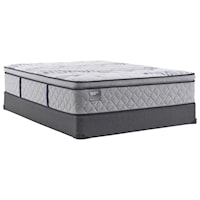 Queen 15" Plush PT Individually Wrapped Coil Mattress and 5" Low Profile Foundation