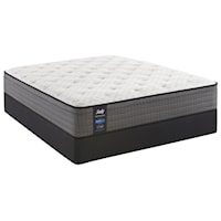 Queen 12" Cushion Firm Faux Euro Top Individually Wrapped Coil Mattress and Low Profile Foundation