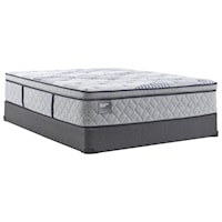 Split Cal King 14" Plush Pillow Top Individually Wrapped Coil Mattress and 5" Low Profile Foundation