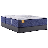 Full 14 1/2" Firm Encased Coil Mattress and 9" High Profile Foundation