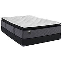 Queen 15" Plush Euro Pillow Top Pocketed Coil Mattress and StableSupport Foundation