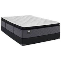 Twin Extra Long 15" Plush Euro Pillow Top Encased Coil Mattress and StableSupport Foundation