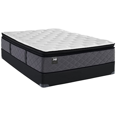 Queen 15" Plush Euro Pillow Top Encased Coil Mattress and SupportFlex™ Foundation