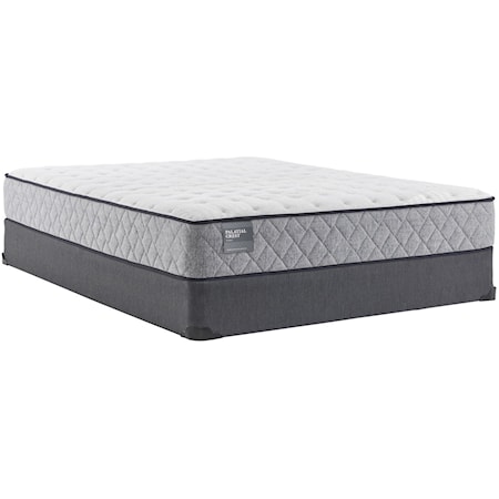King 10 1/2" Cushion Firm Tight Top Mattress and 9" High Profile Foundation