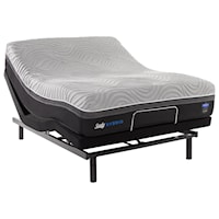 King Performance Hybrid Mattress and 2pc Horizontal King Ergomotion Pro Tract Extend Power Base