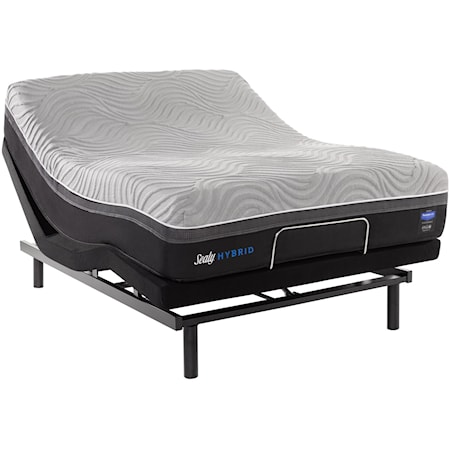 Twin Extra Long Plush Performance Hybrid Mattress and Ease 3.0 Adjustable Base