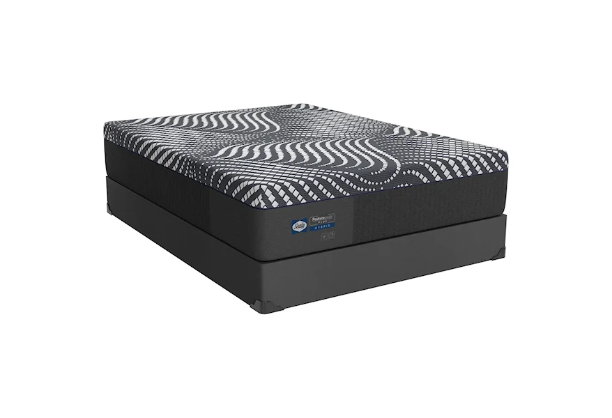 Brenham Hybrid Firm King Firm Mattress and 9" Foundation by Sealy at Darvin Furniture