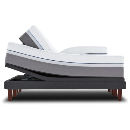 Twin XL Plush Hybrid Mattress Adj Set