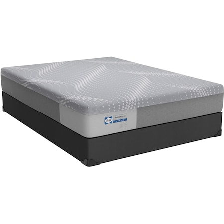 Cal King 11" Firm Hybrid Mattress and 5" Low Profile Foundation
