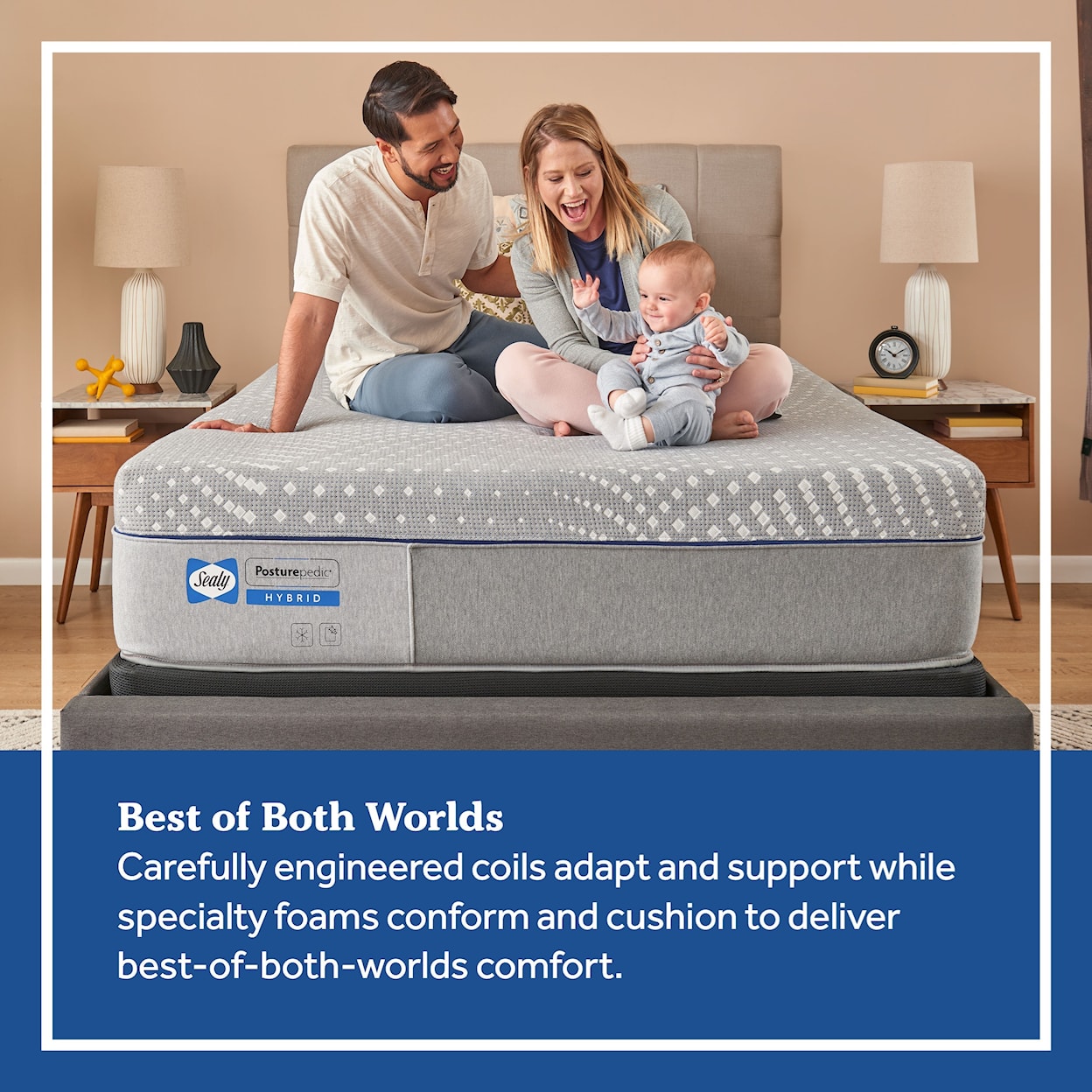 Sealy PPH3 Posturpedic Hybrid Medium Twin 12" Medium Hybrid Low Profile Set