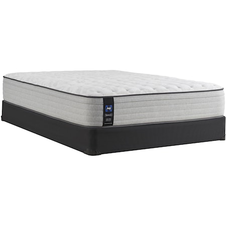 King 13" Firm Faux Euro Top Mattress and Standard Base 9" Height